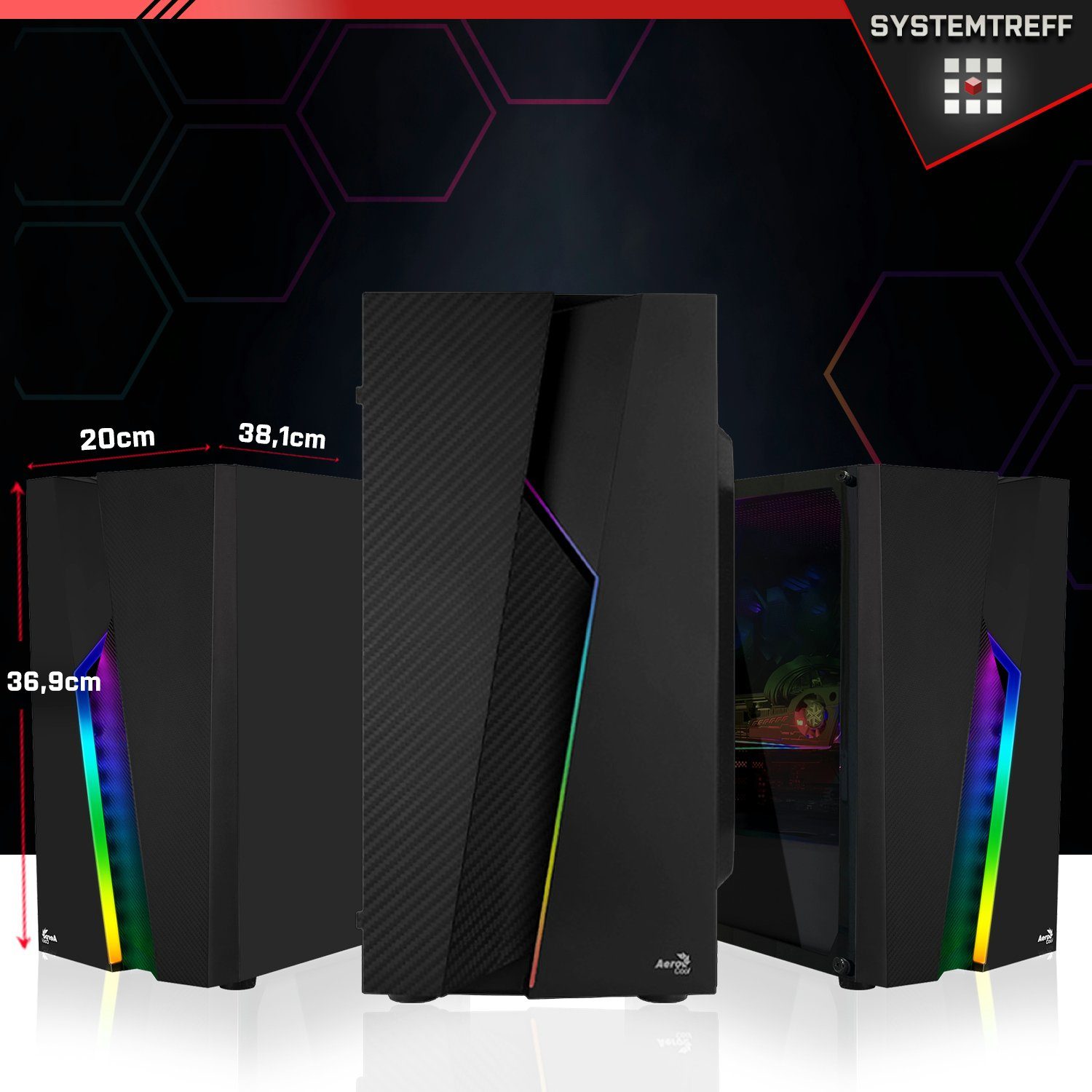 SYSTEMTREFF Gaming-PC-Komplettsystem (24