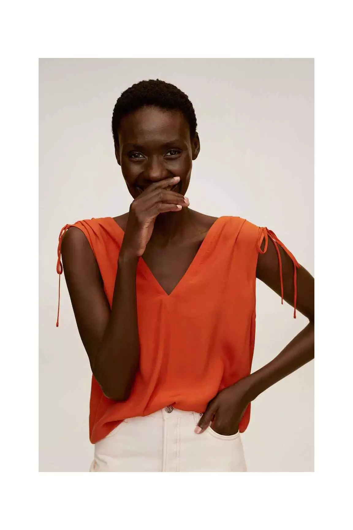 Mango Tops Femme couleur orange