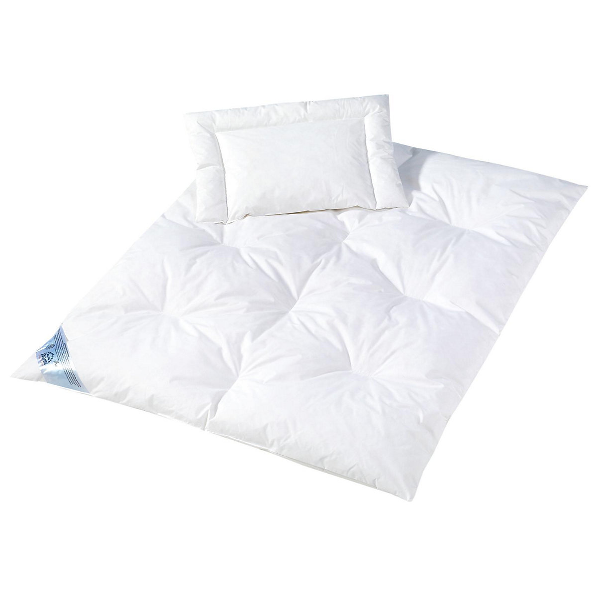 Kinder-Steppbett-Set Zöllner Feder/Daune, 100 x 135 cm und 40 x 60 cm