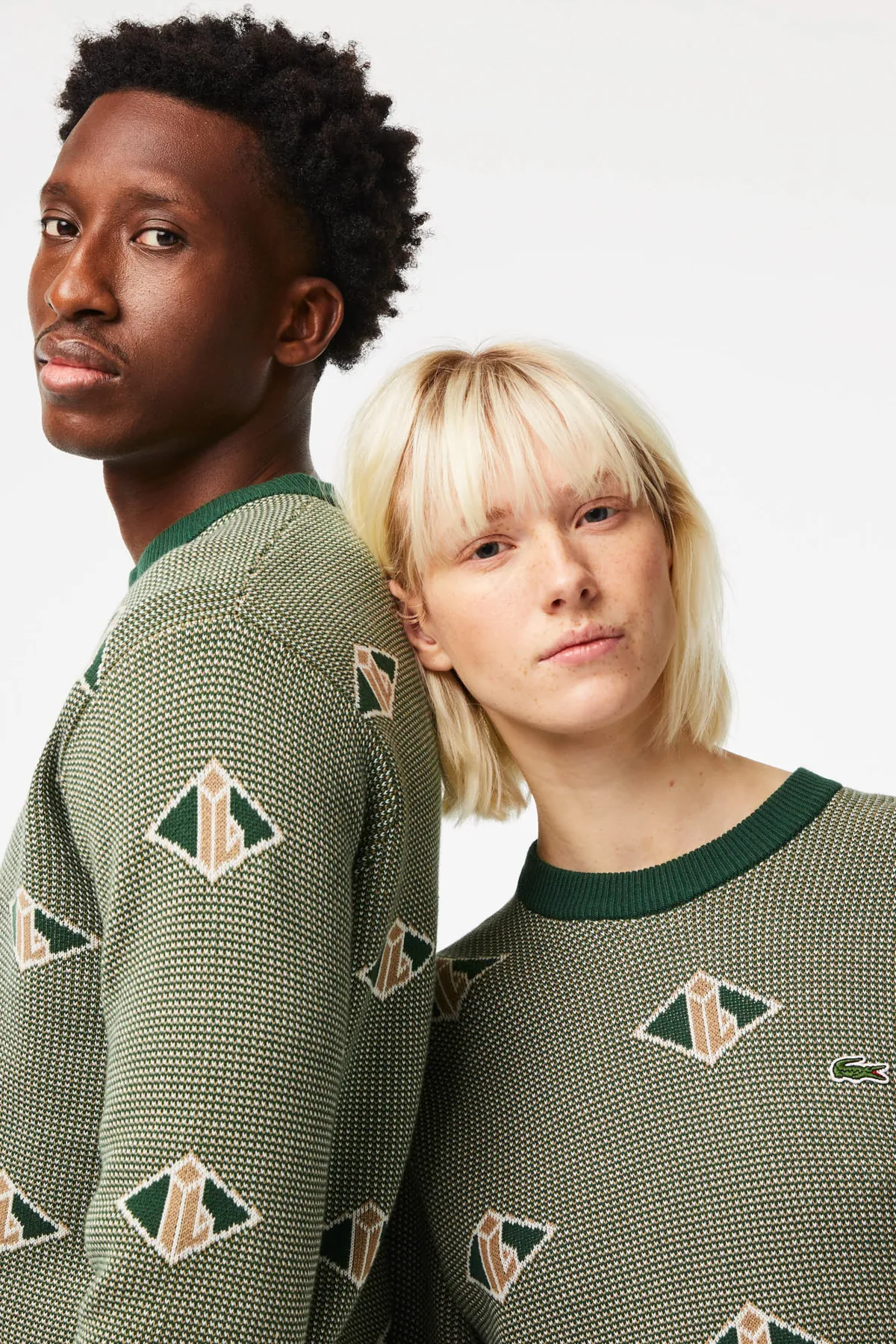 Lacoste  VERT/VIENNOIS-FARINE Pullover für Unisex
