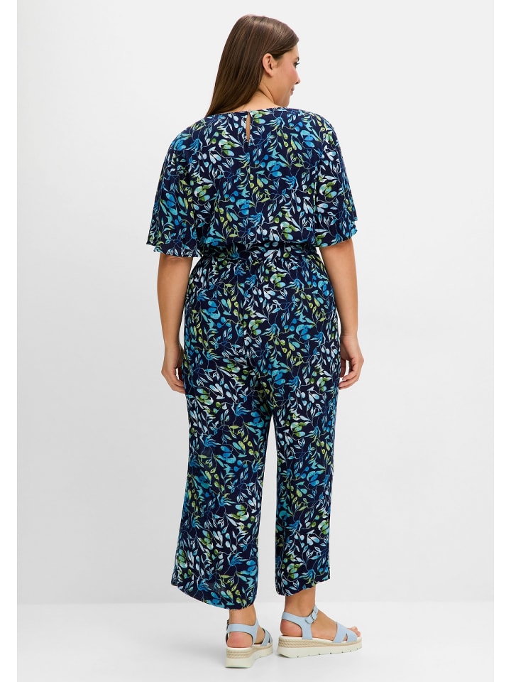 sheego Overall in tiefblau bedruckt günstig kaufen
