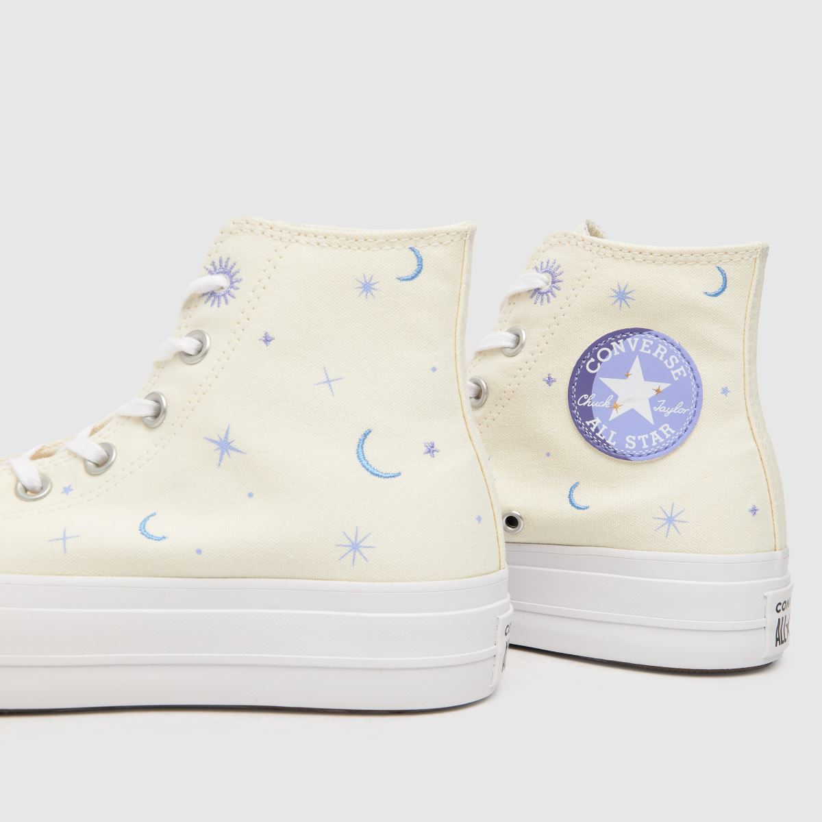 Converse All Star Lift Hi-sneakers i vitt och lila