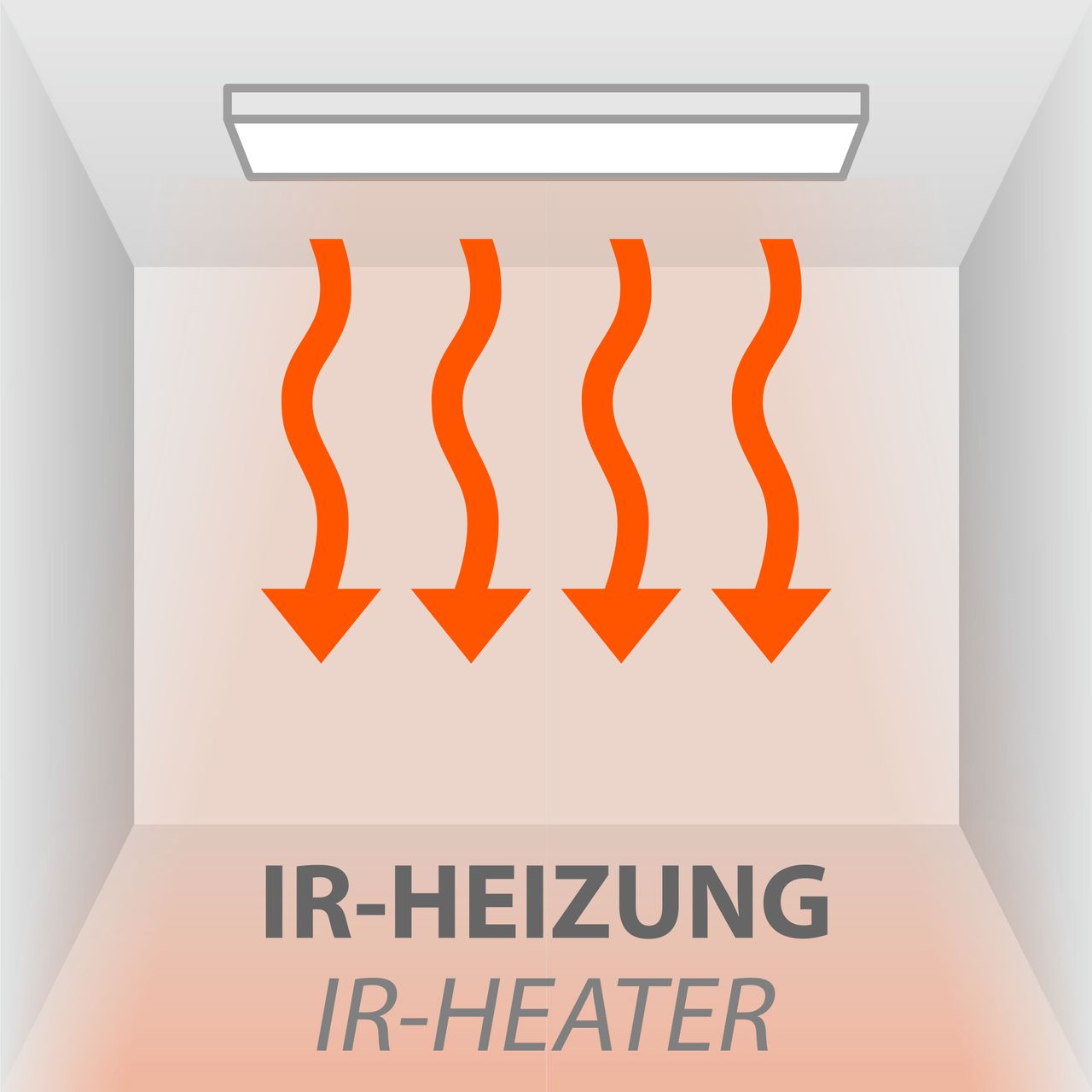 JUST LIGHT JUST LIGHT.  LED Deckenpanel mit IR-Heizung BEROA, 1xLED-Board/35W/2700-5000K, Weiss