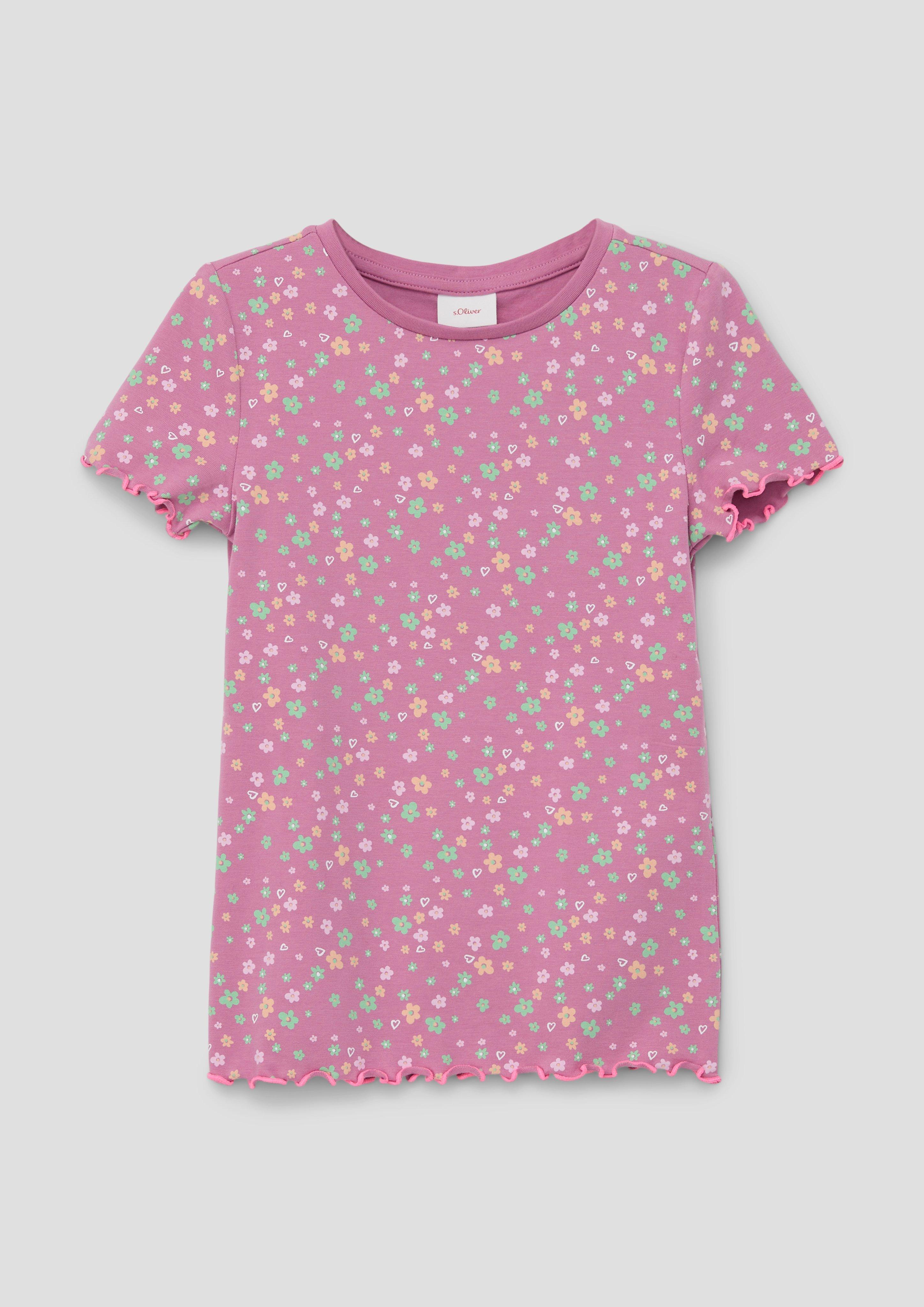T-Shirt mit Rollsaum  2140025-44A3
