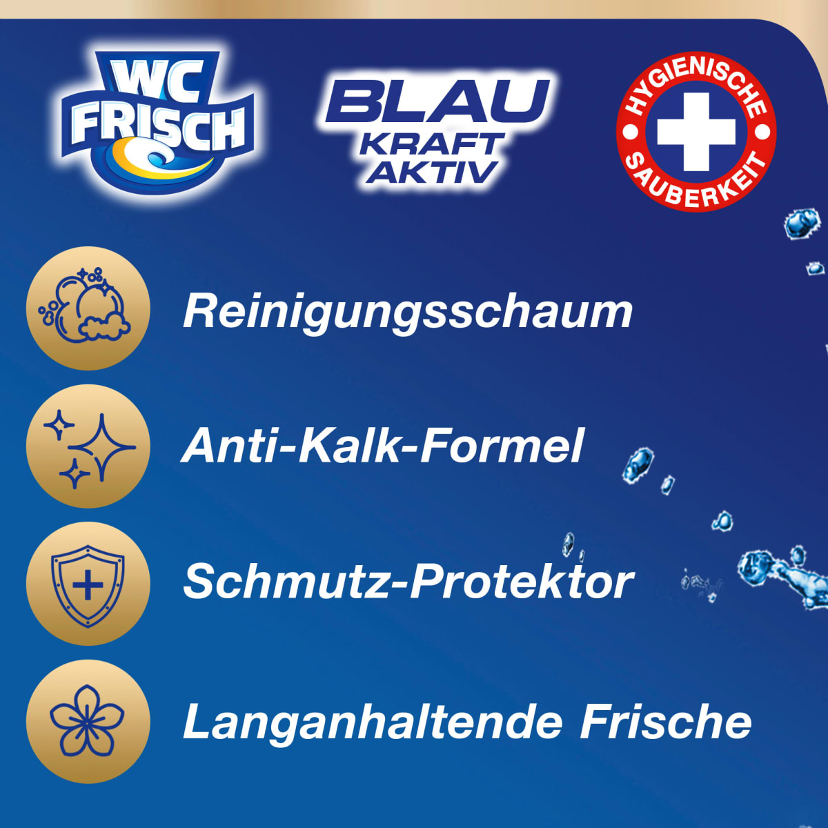 WC-Stein Blau Kraft Aktiv Chlor, 2 St