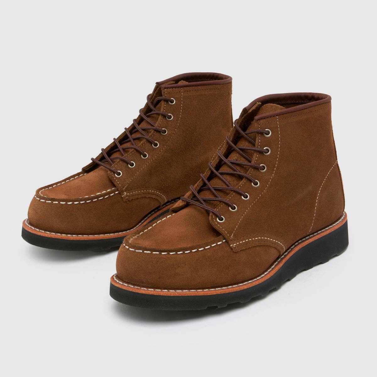 Red Wing – 6-tums klassiska stövlar med mockatå i brunt material