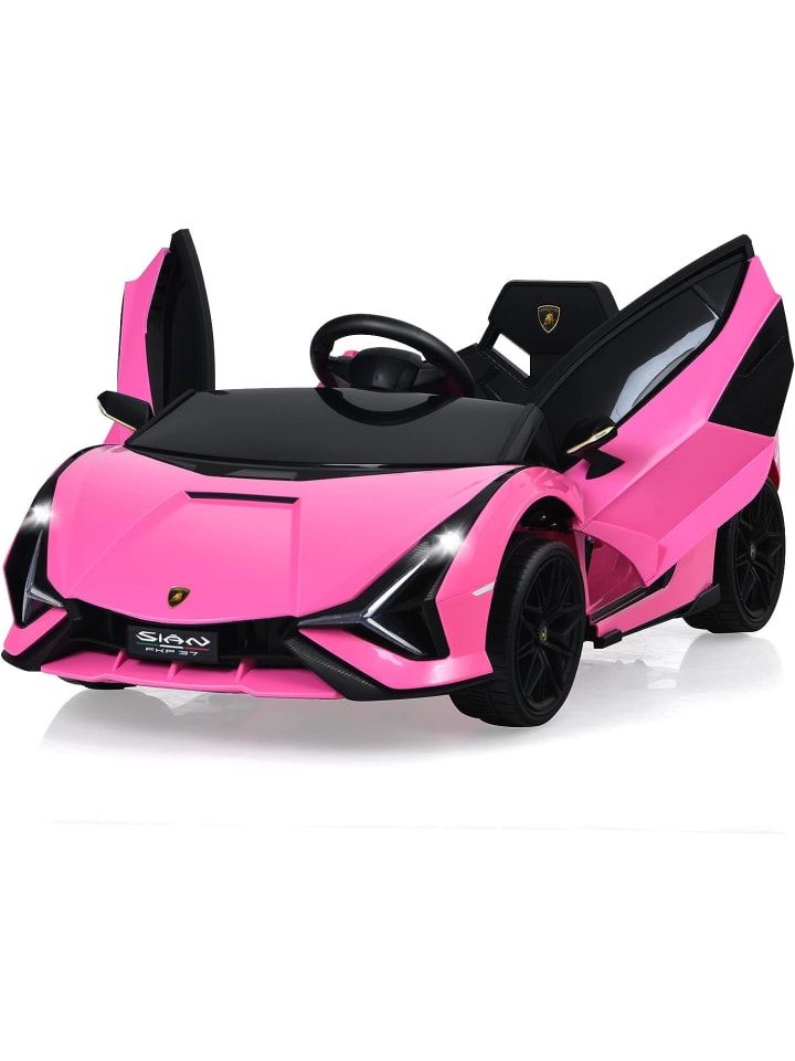 COSTWAY 12V Elektroauto Lamborghini in Rosa günstig kaufen 108 cm