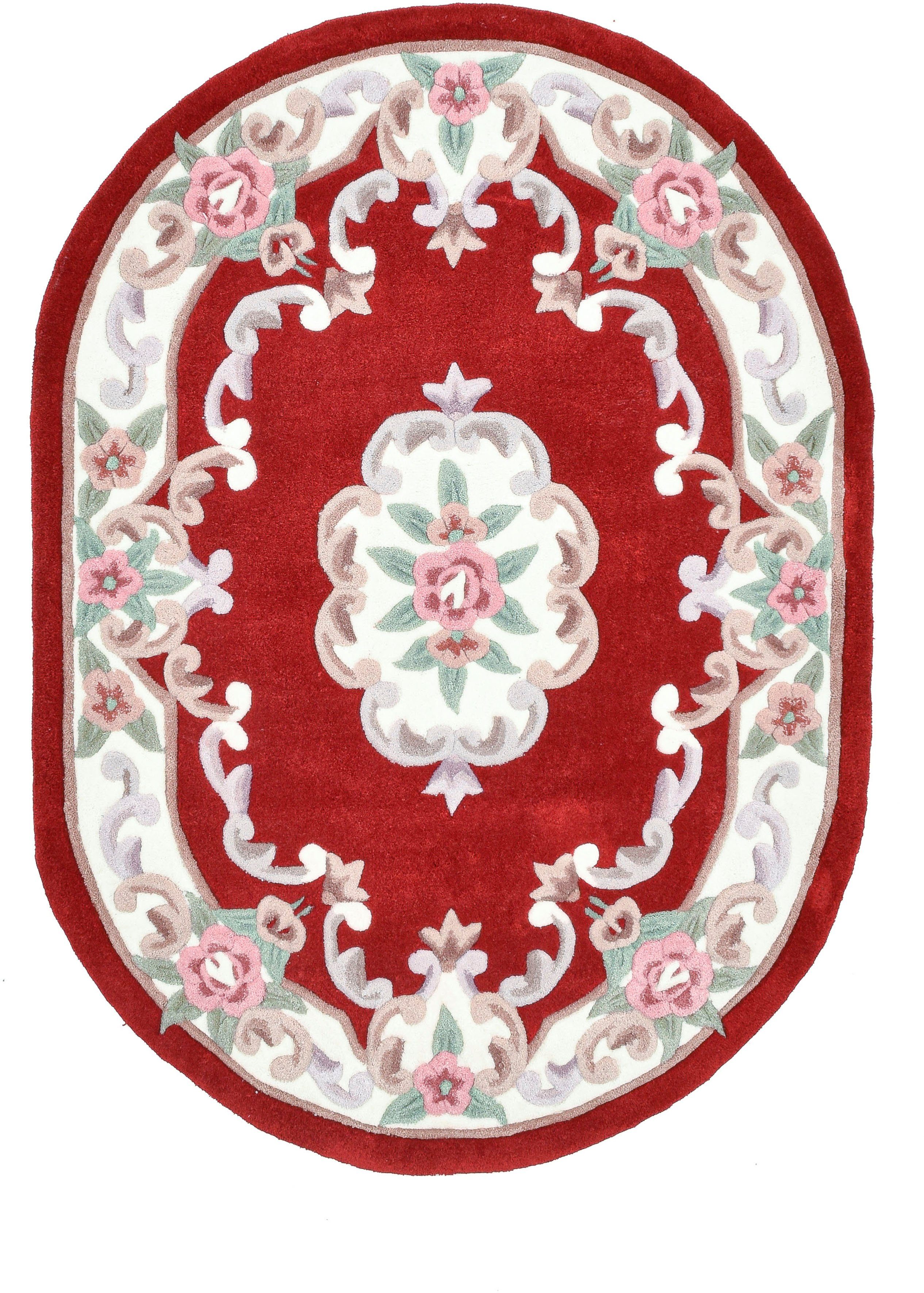 Teppich Ming, THEKO, oval, Höhe: 14 mm, hochwertiges Acrylgarn, ideal im Wohnzimmer & Schlafzimmer