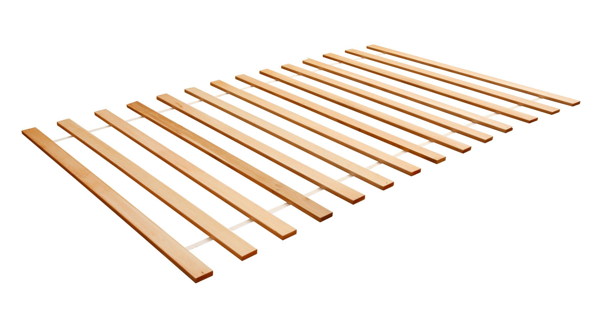 Rollrost Rollrost rahmenlos Buche 140x200cm, Ticaa, Kopfteil unverstellbar, starr, Fußteil unverstellbar, starr