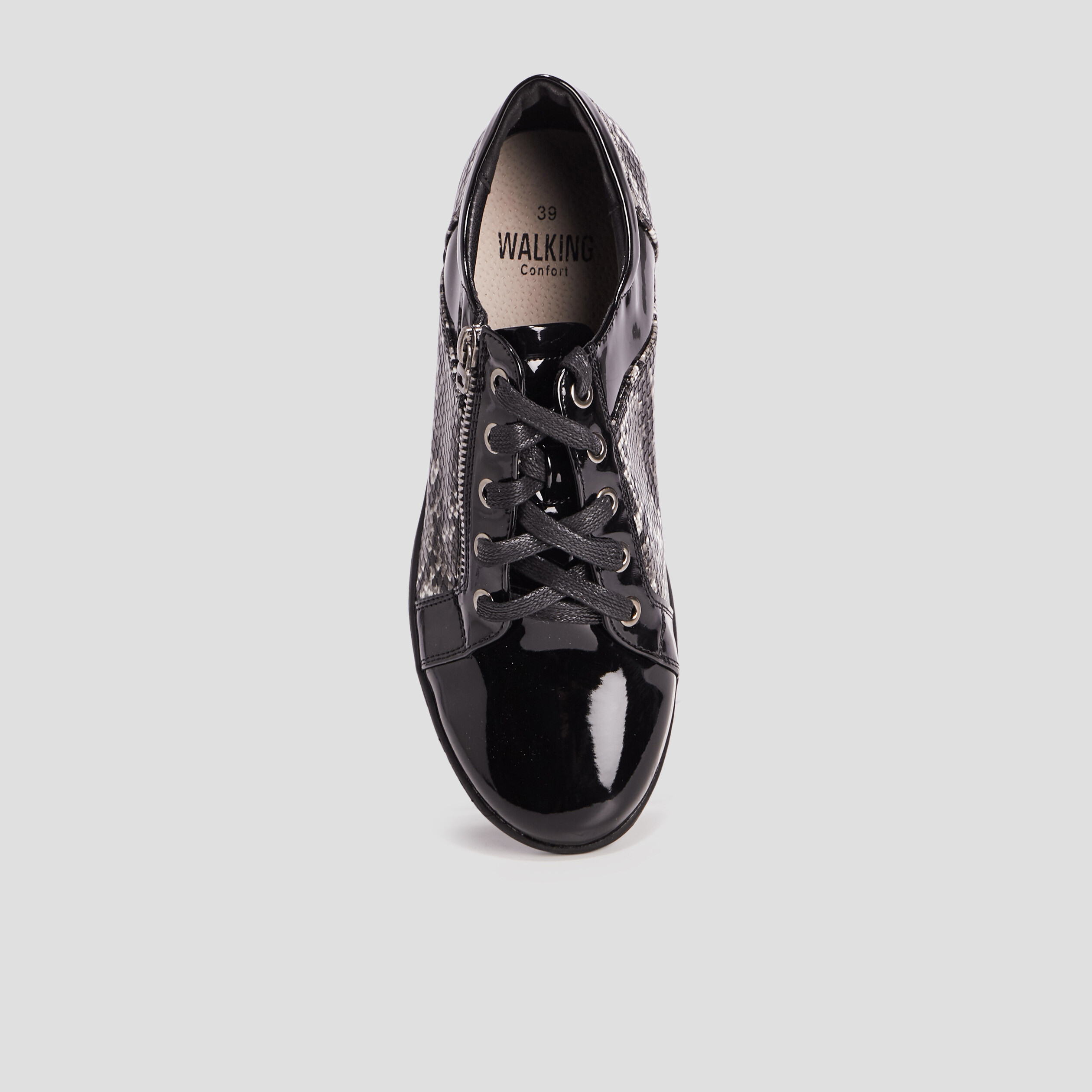 Derbies à lacets pied large noir femme | La Halle
