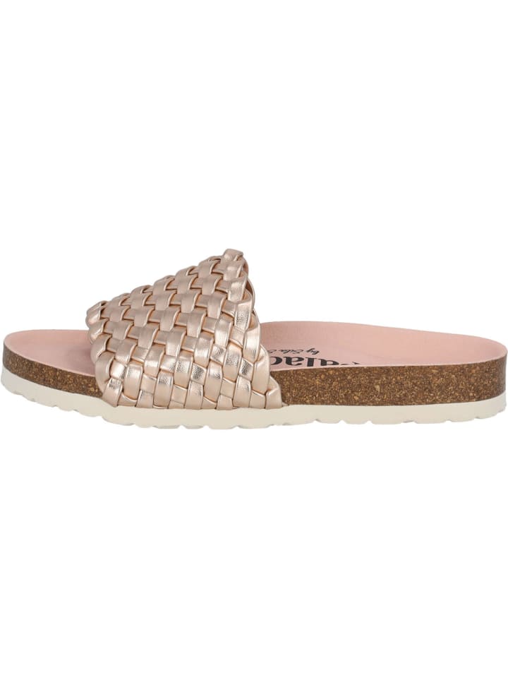 palado Pantoletten in beige matallic günstig kaufen