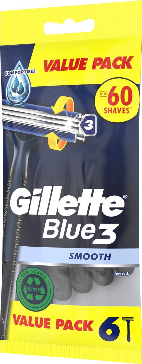 Einwegrasierer, Blue3 Smooth, 6 St