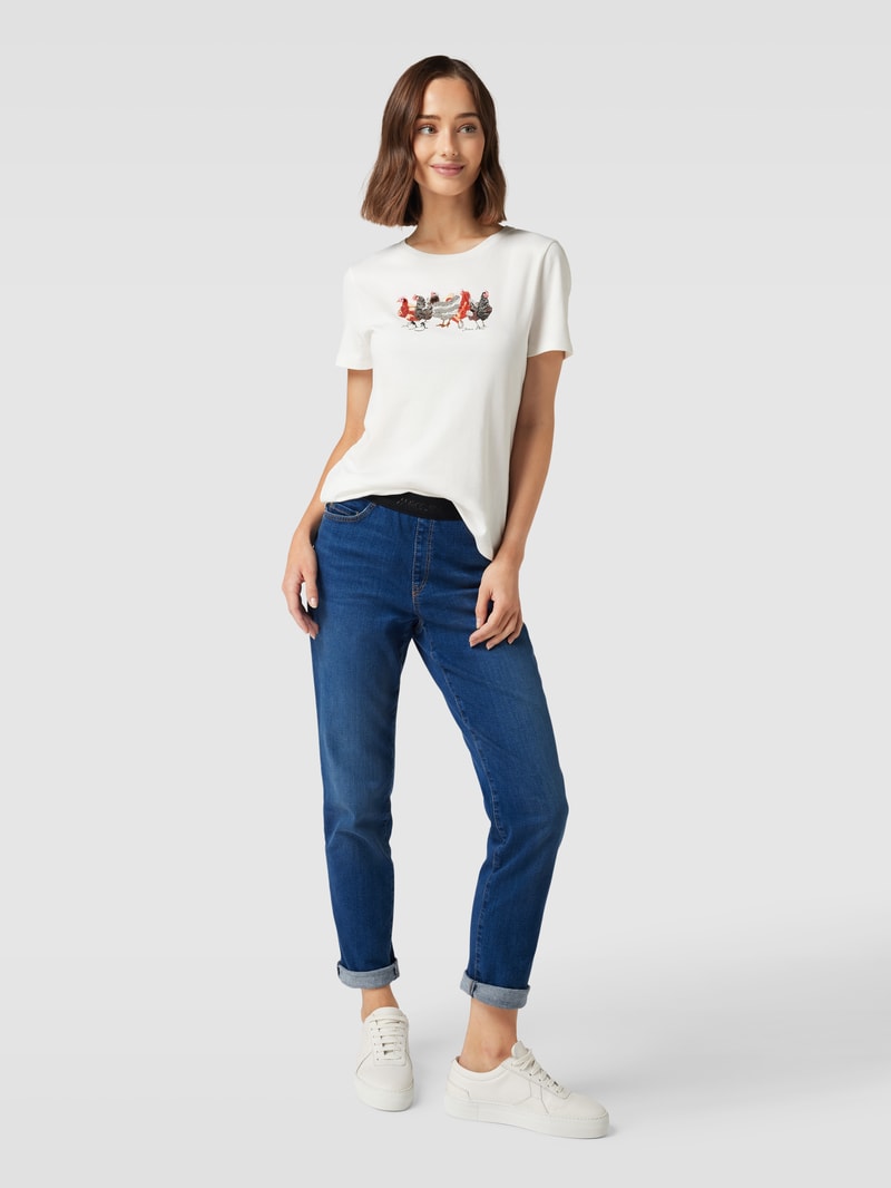 Jeans mit elastischem Bund Modell 'SIENA' in blau