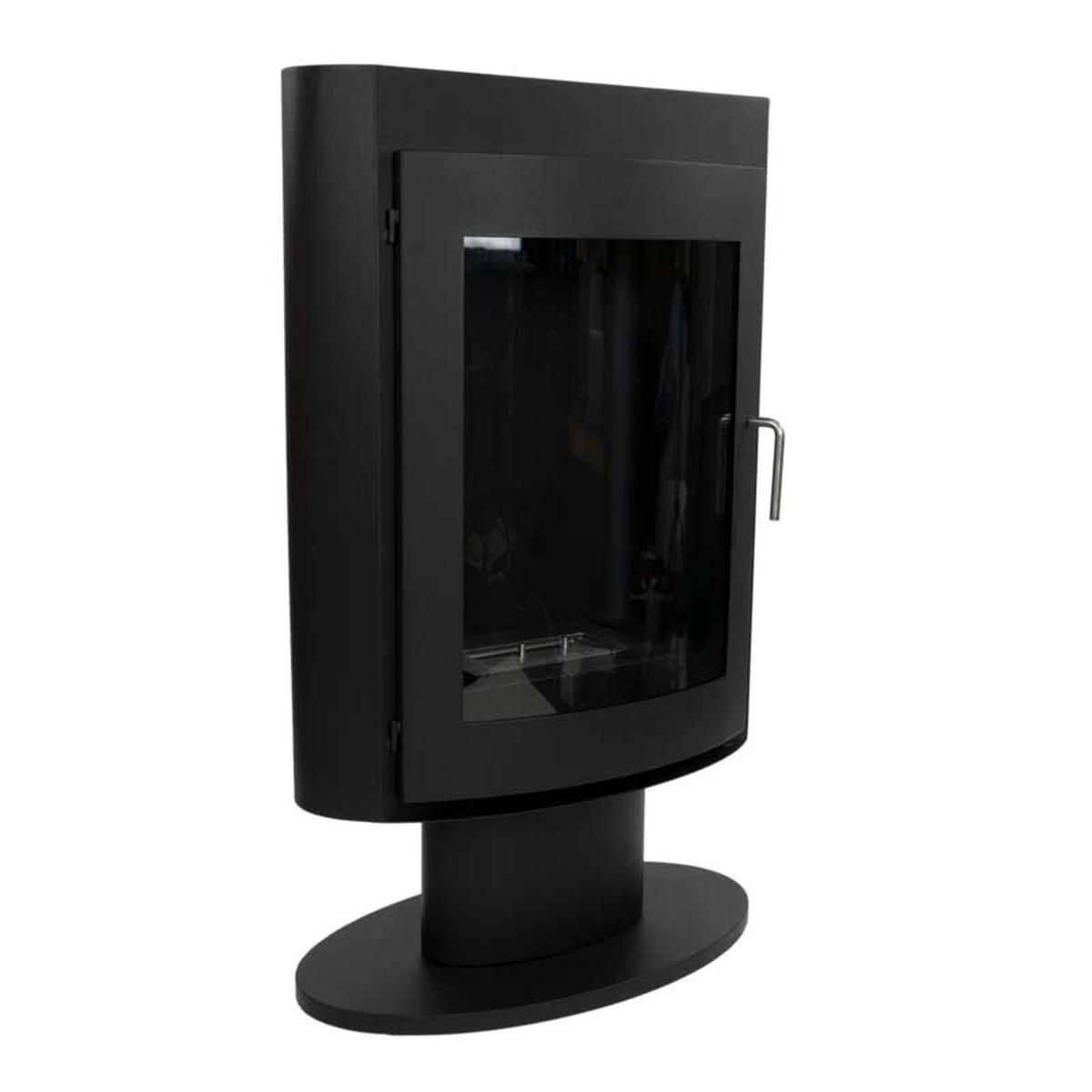 ScandiFlames Trenton Schwarz Bioethanol Kaminofen, klassisches Aussehen, gemütliche Atmosphäre, freistehender Holzofen, verschiedene Optionen verfügbar, 2,2 kW.