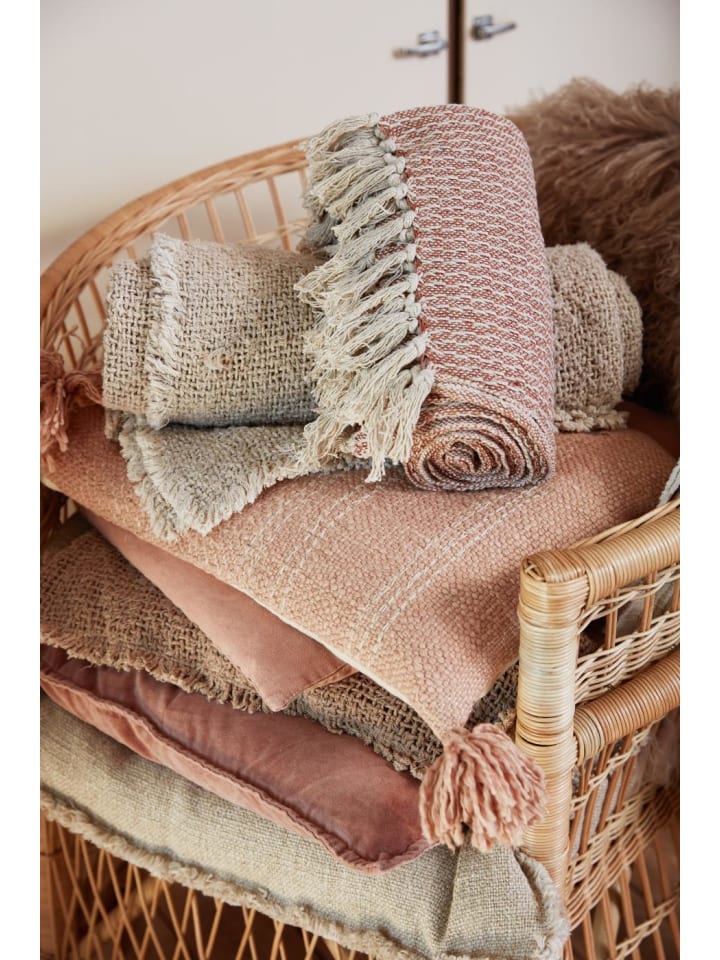 IB Laursen Plaid Rot-Braun Creme 130x160 günstig kaufen onesize