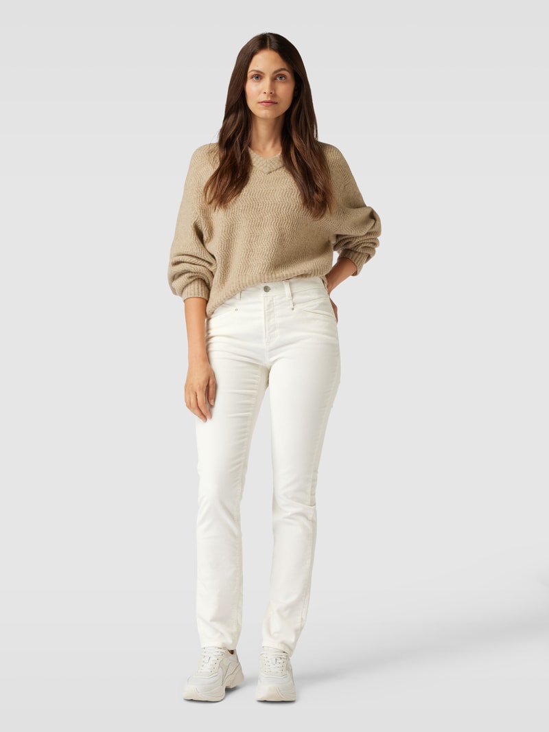 Cordhose mit Eingrifftaschen in offwhite
