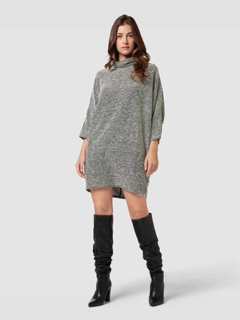 Minikleid mit Rollkragen in schwarz