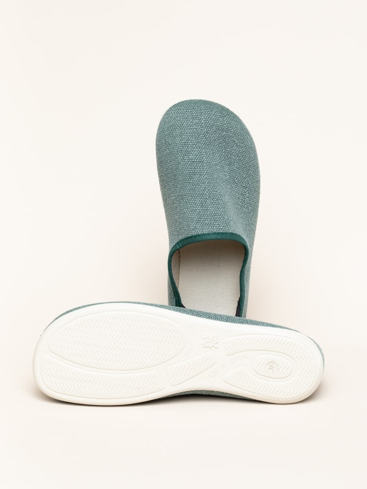 Gottstein Hausschuh Linen Slip-On in grün günstig kaufen
