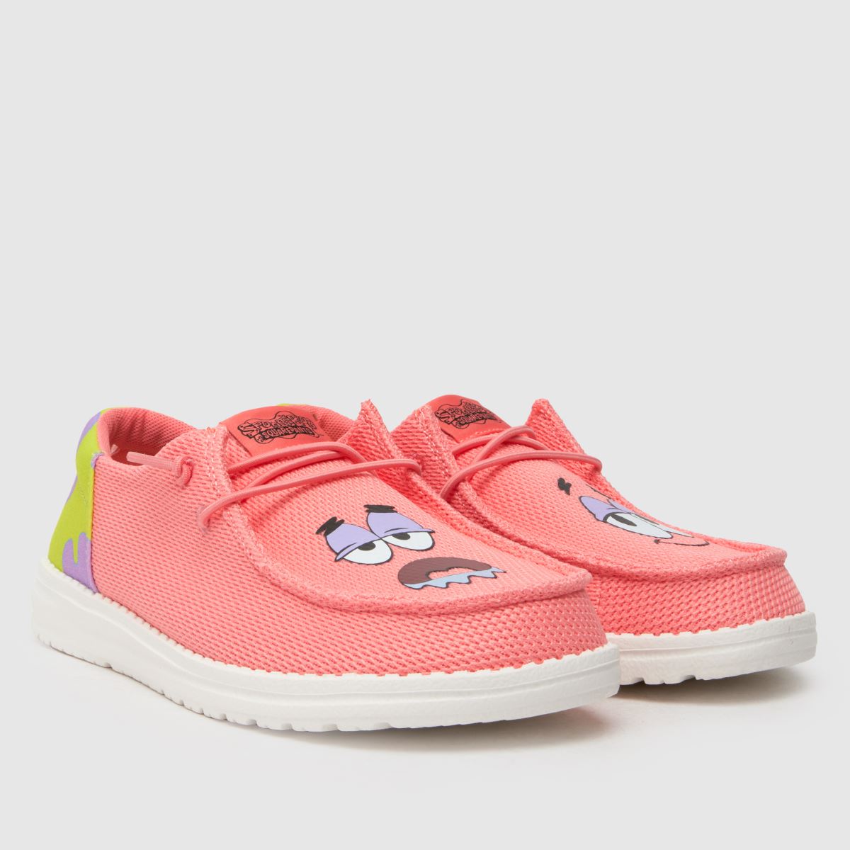 HEYDUDE – Wendy Funk Svampbob – Rosa, flerfärgade sneakers