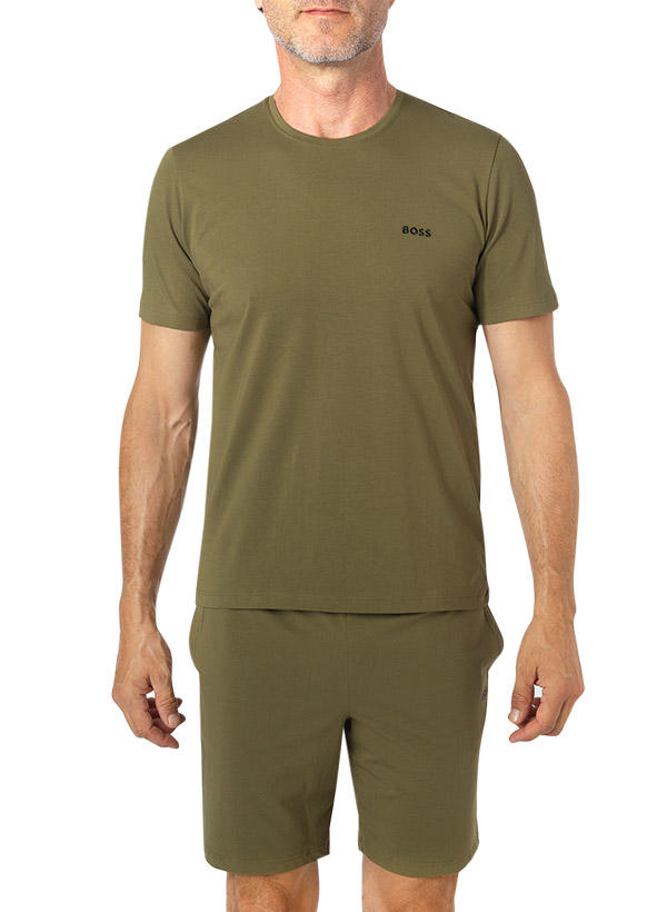 BOSS Black, T-Shirt, Bio Baumwolle, khaki