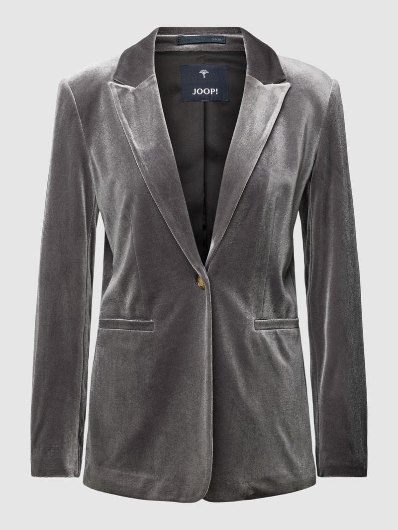 Blazer mit Reverskragen in dunkelgrau