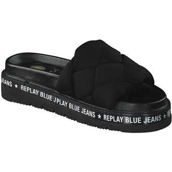 Replay Muddy Braid Pantolette in schwarz
