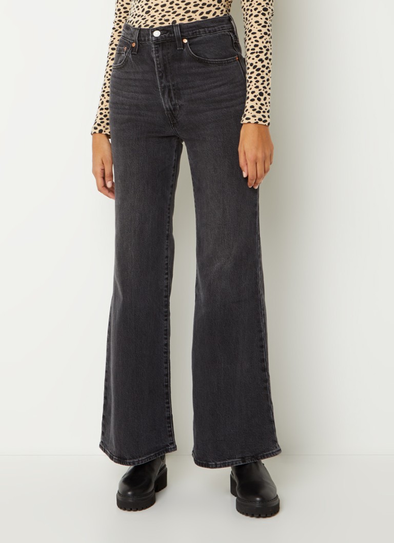 Levi's Ribcage high-waist flared jeans with a colored wash