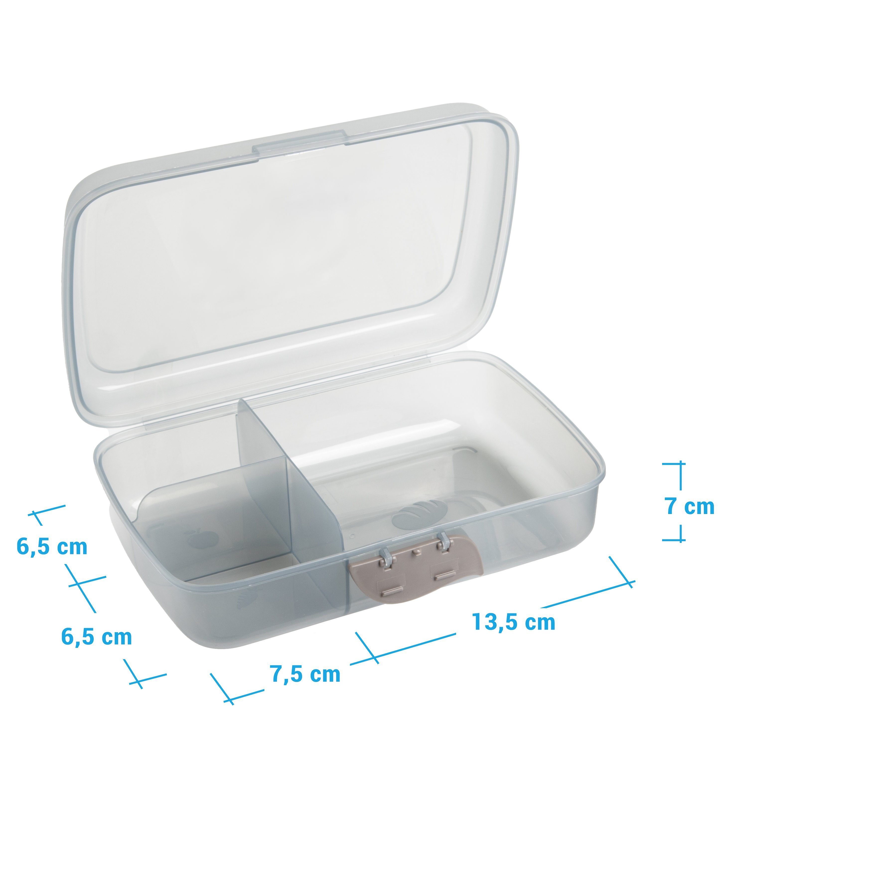 Centi Lunchbox Brotdosen / Lunchboxen, mit Fächern und Klickverschluss, Kunststoff, (4-tlg., 2 Stück+2 Schraubdeckeldosen), Brotdose mit Fächern und Clickverschluss