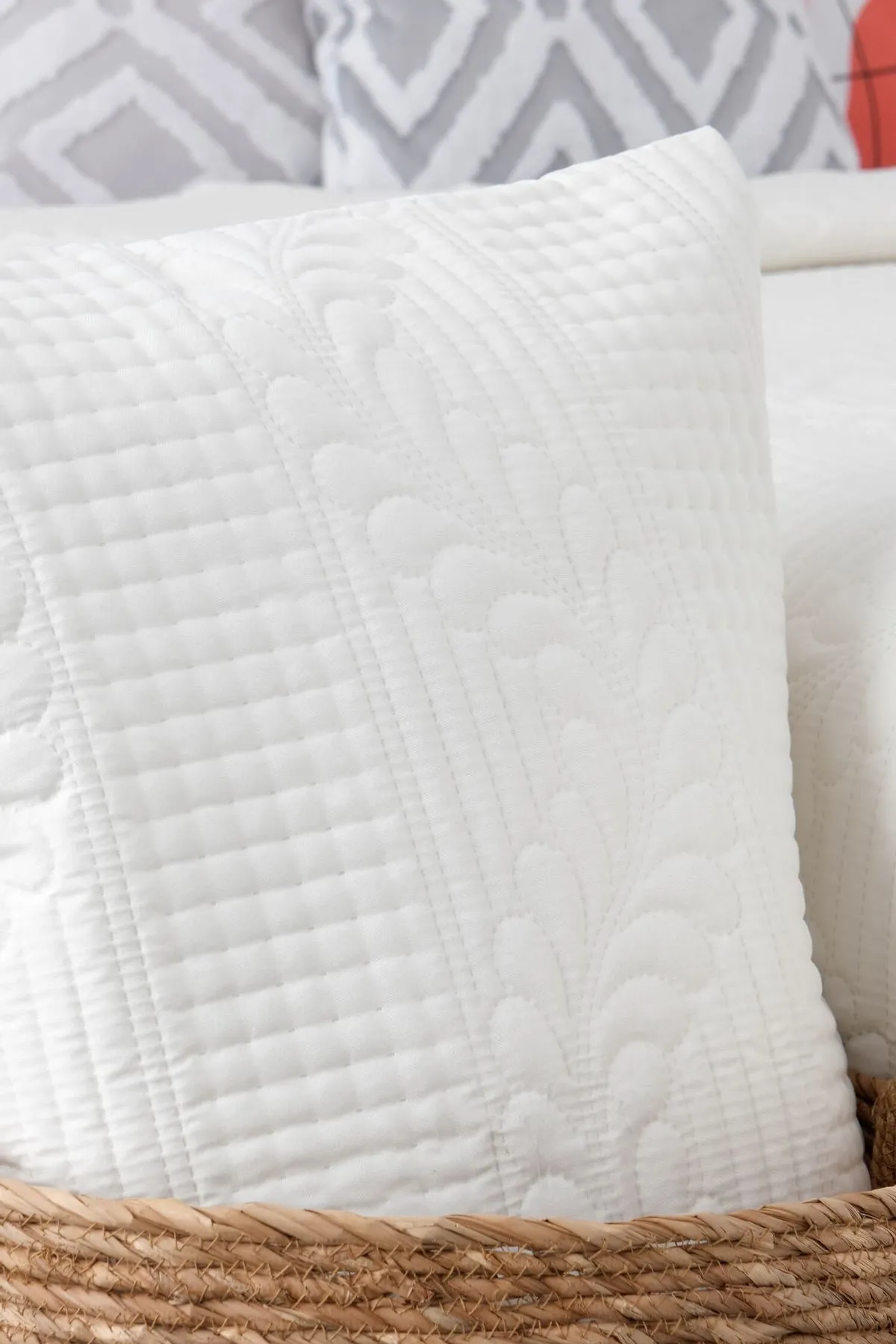 FAVORA  Tagesdecke Einzelbett - Ecru - Unifarben