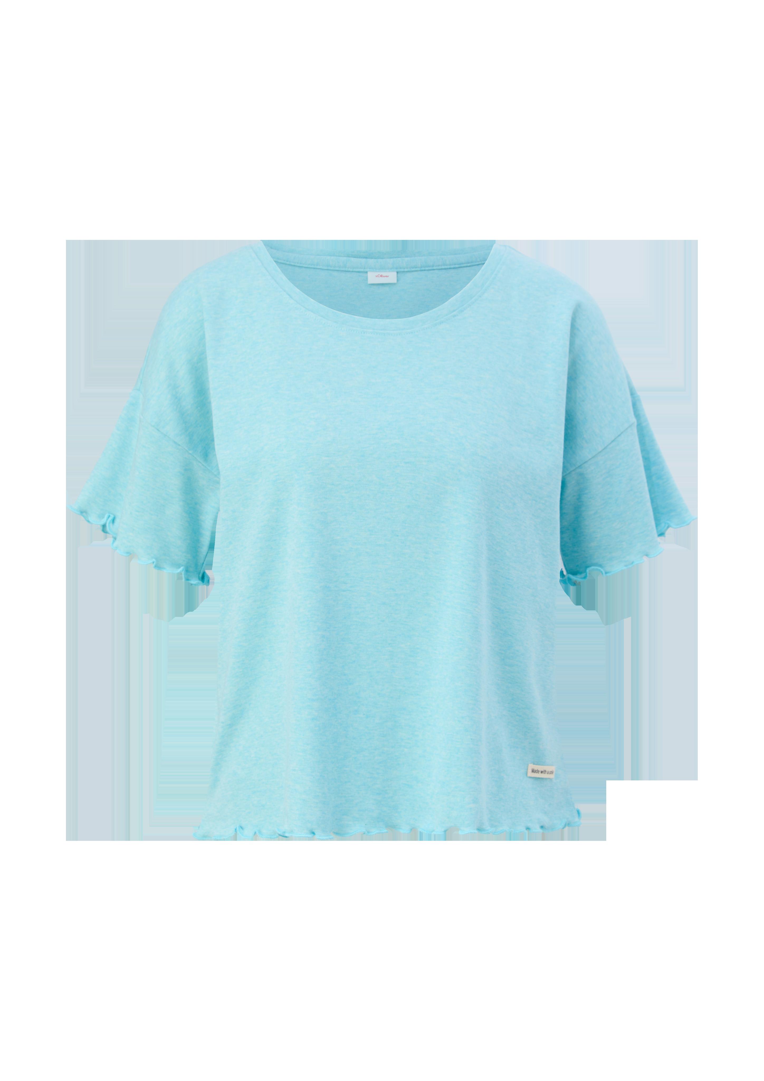 Pyjama-Shirt mit Rollsaum  6008384-6500