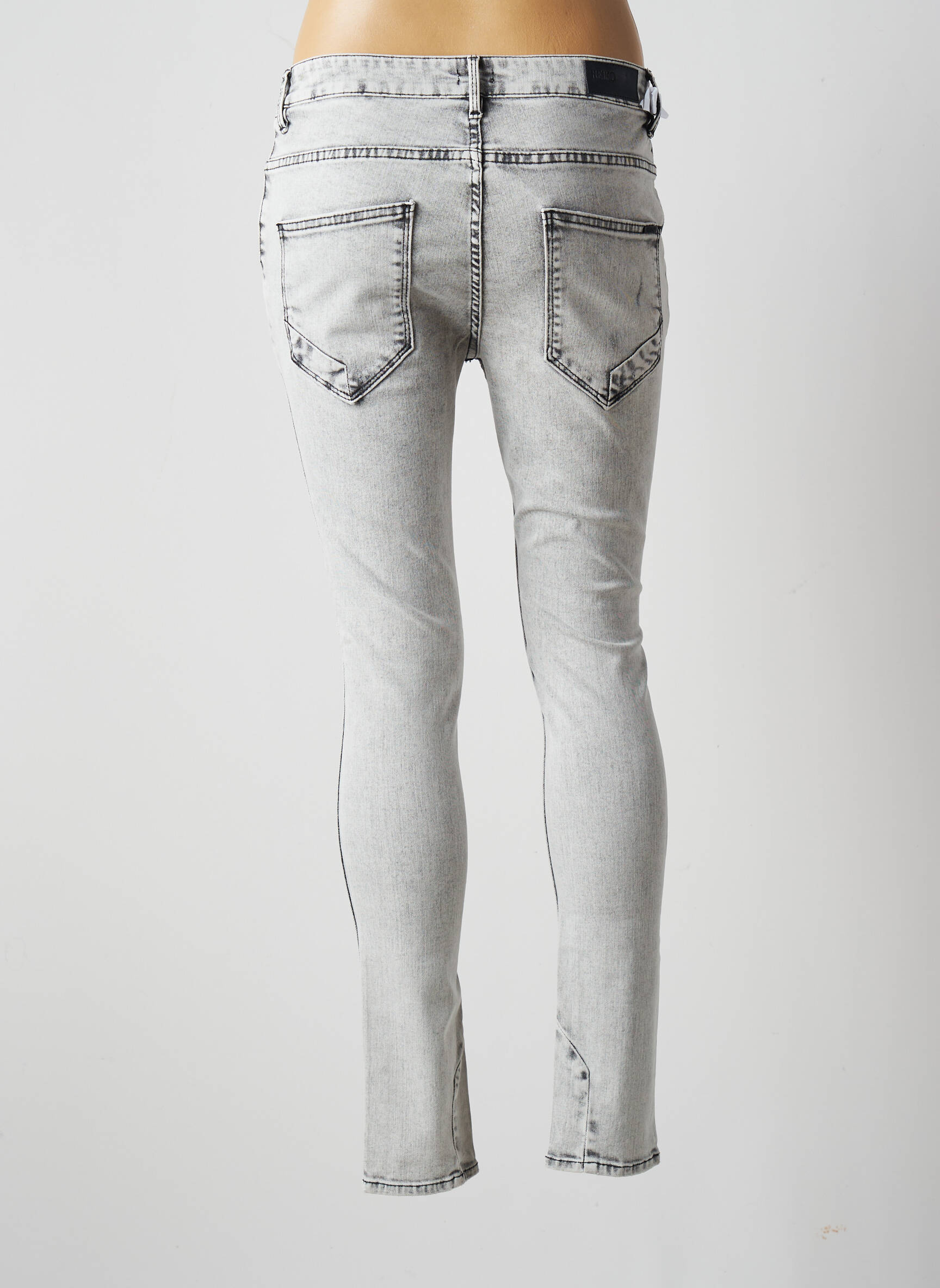 Reiko Jeans Skinny Femme couleur gris