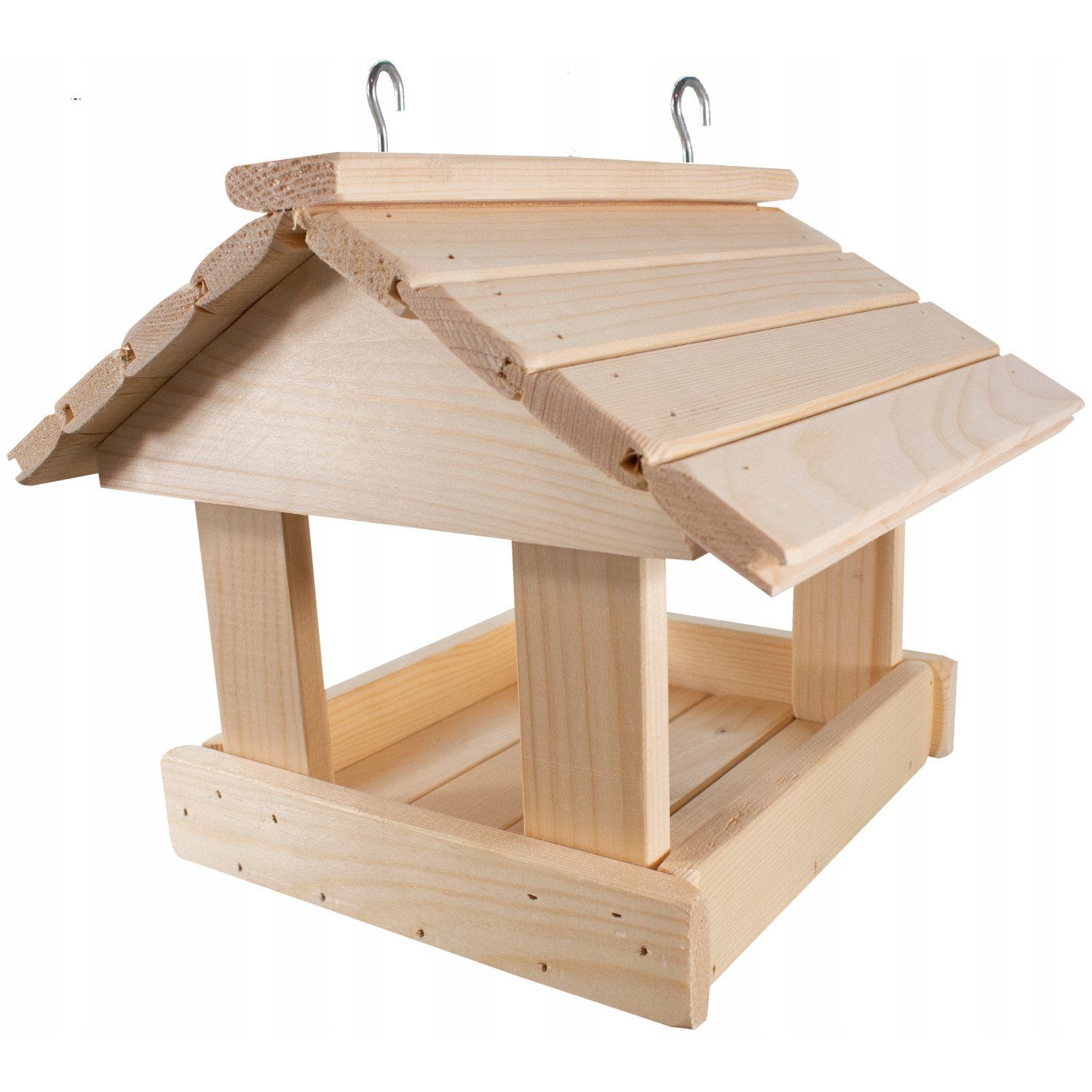 WOODOK Vogelhaus, Massivholz-Vogelfutterhaus XXL montiert