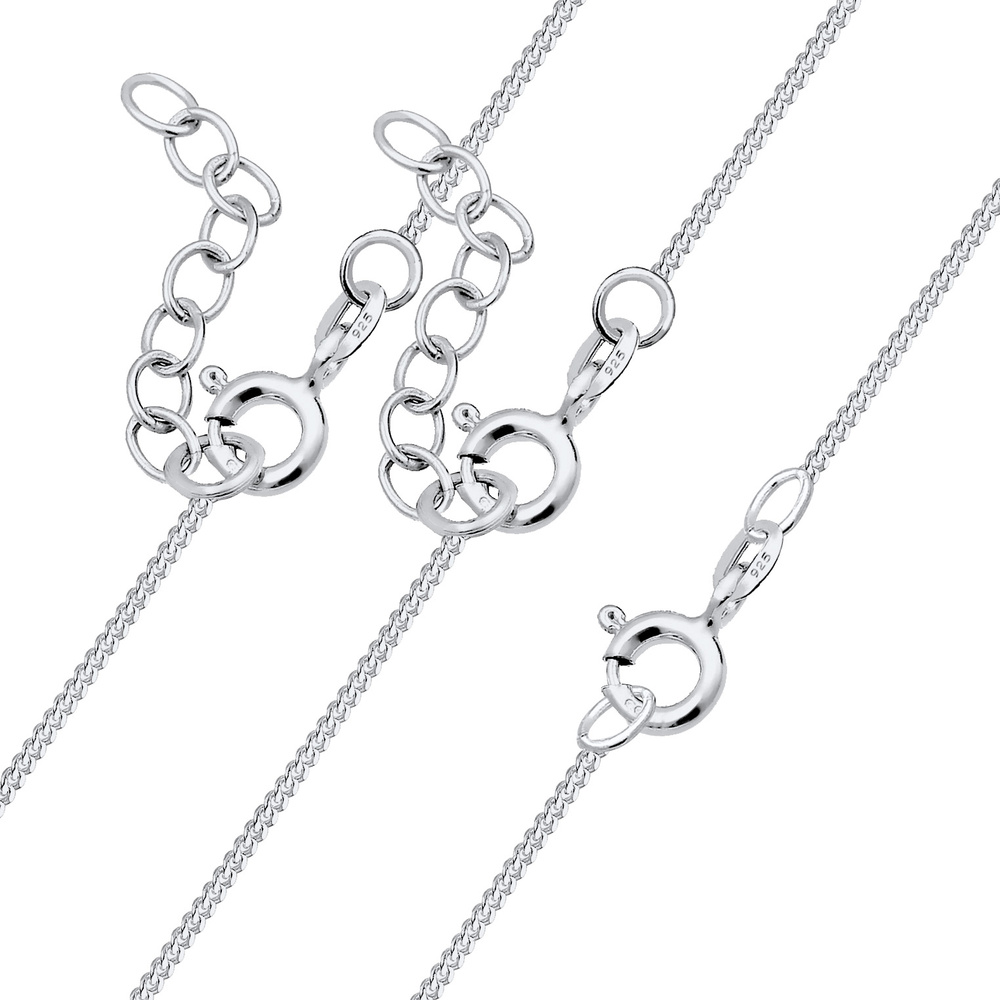 Elli Elli Ensemble de Bijoux Femme Pendentif Coeur Basique en Argent Sterling 925 Bijoux