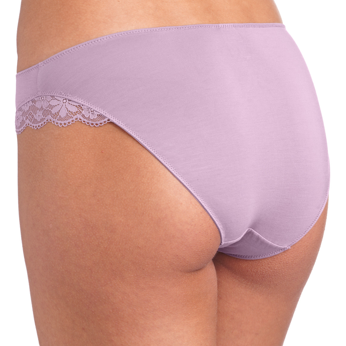 2 Damen Slips mit Spitzenbesatz