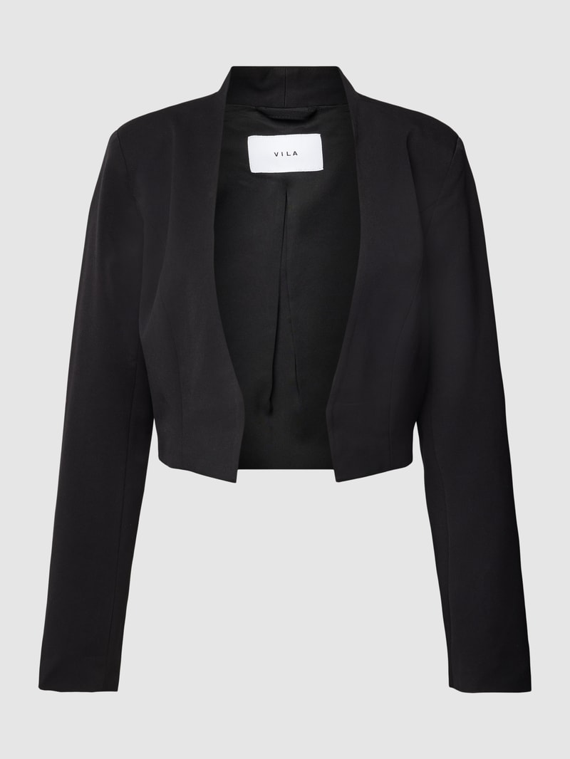 Cropped Blazer mit offener Vorderseite Modell 'HER' in schwarz