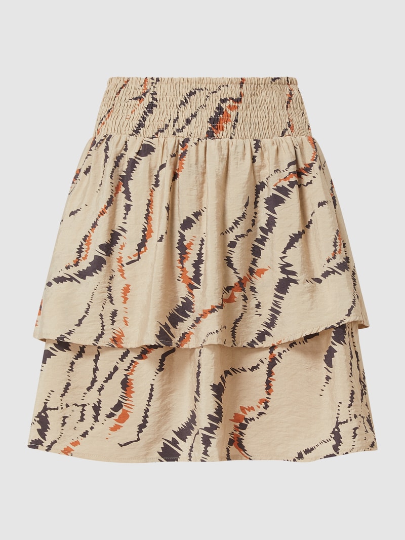 Minirock mit Allover-Muster Modell 'Luvana' in sand