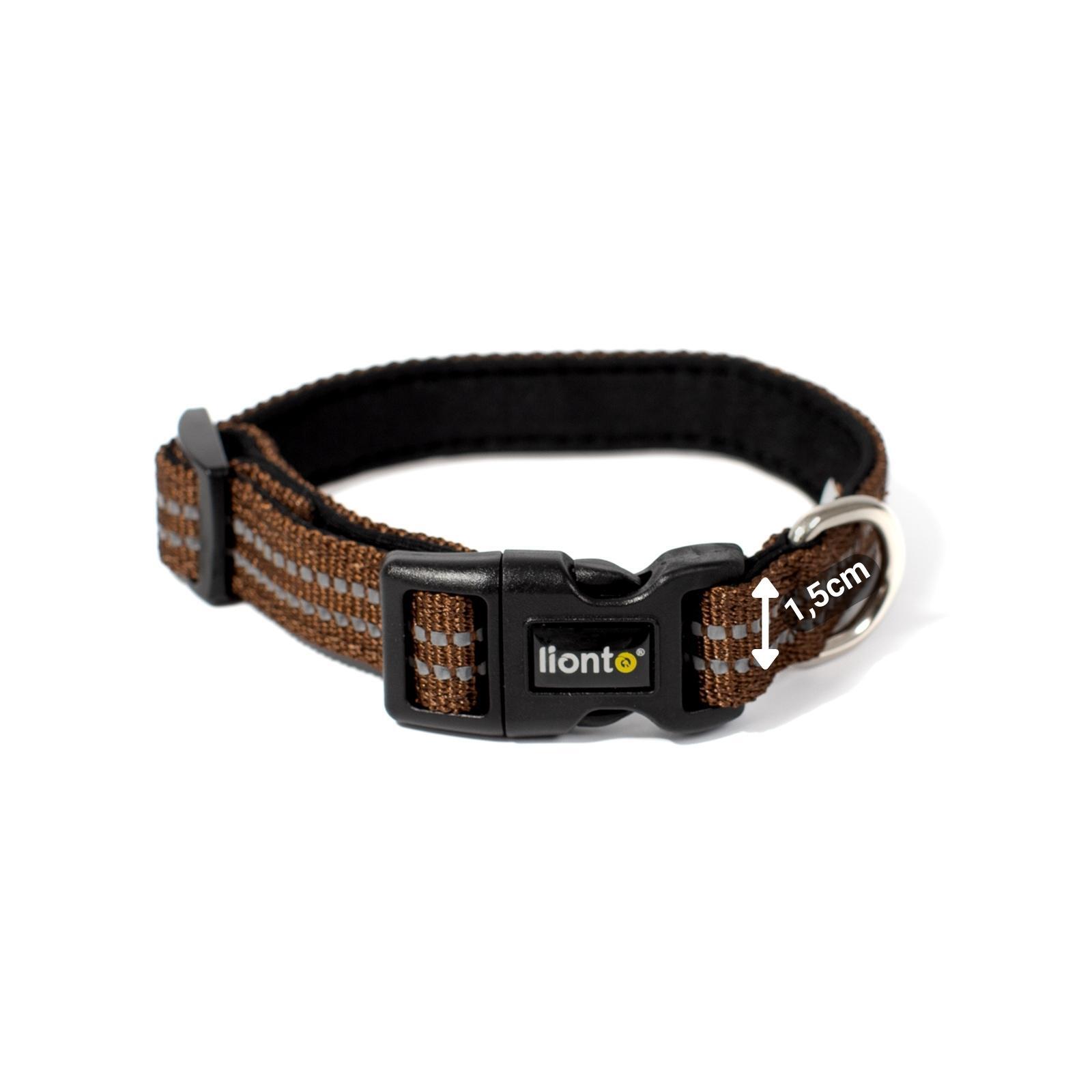 Lionto Hundehalsbänder Lionto verstellbares Hundehalsband braun XS