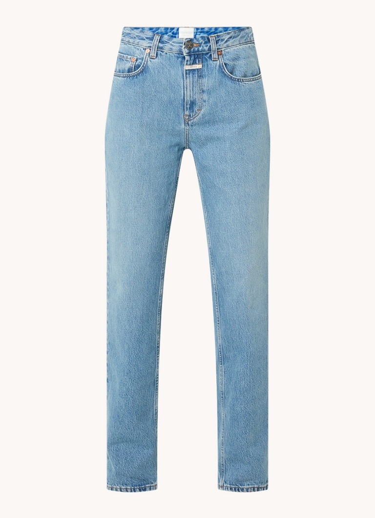 Jean Roan taille haute coupe droite, délavage clair.