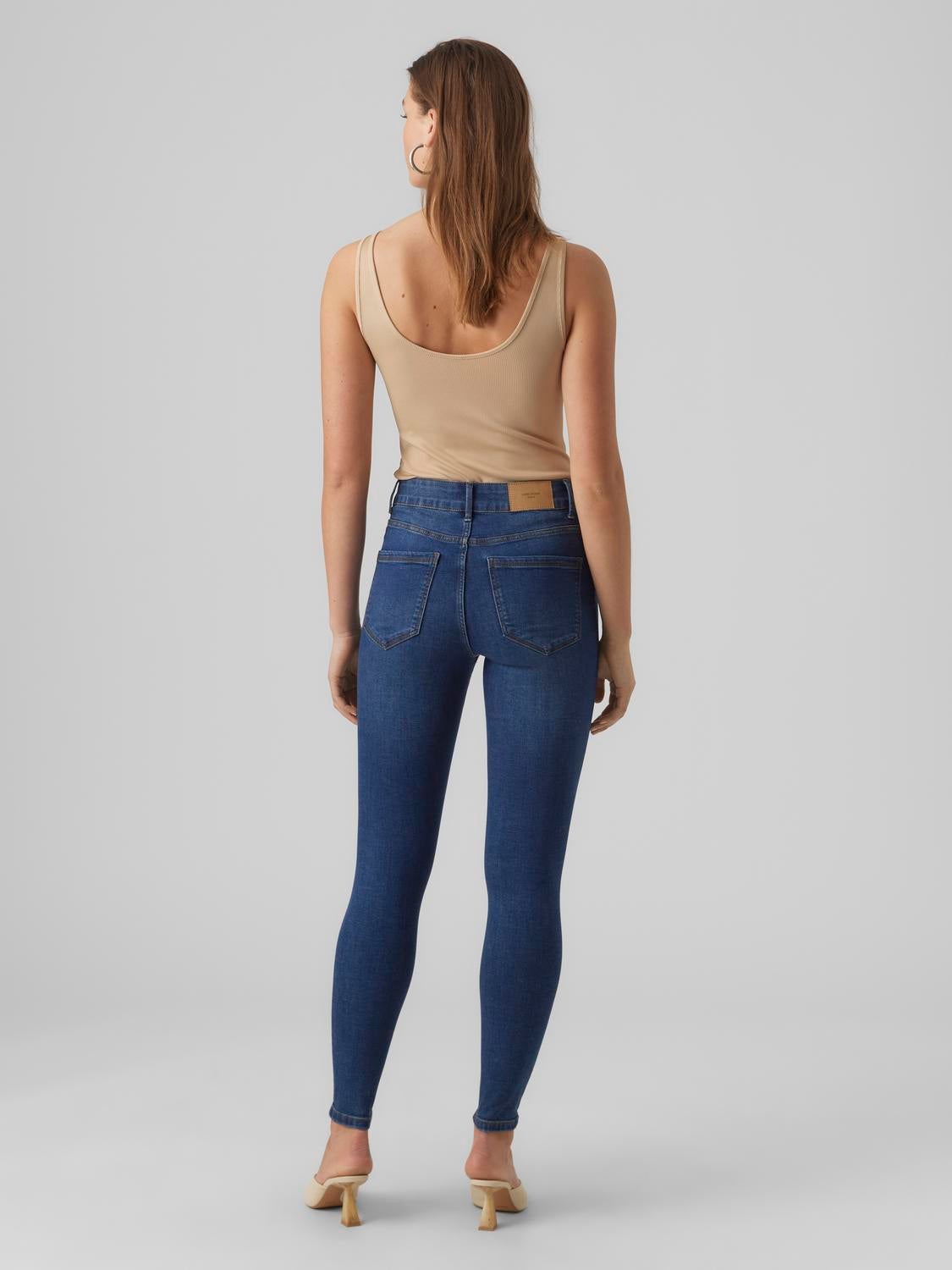 VMSOPHIA Hohe Taille Slim Fit Jeans