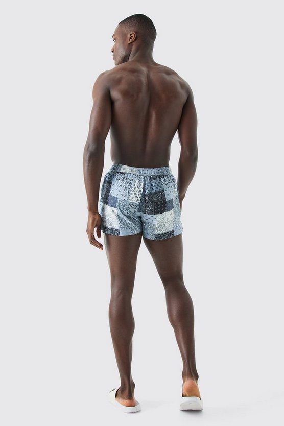 Super Short Bandana Patch Swim Short