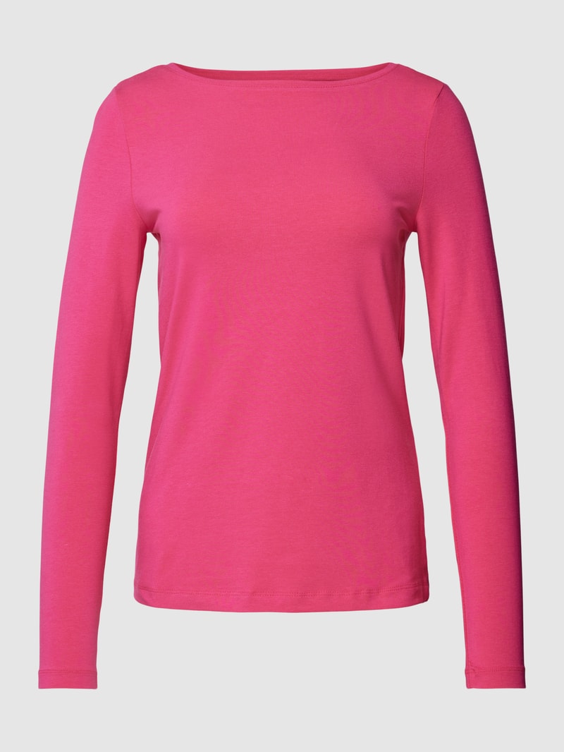 Longsleeve mit U-Boot-Ausschnitt in fuchsia