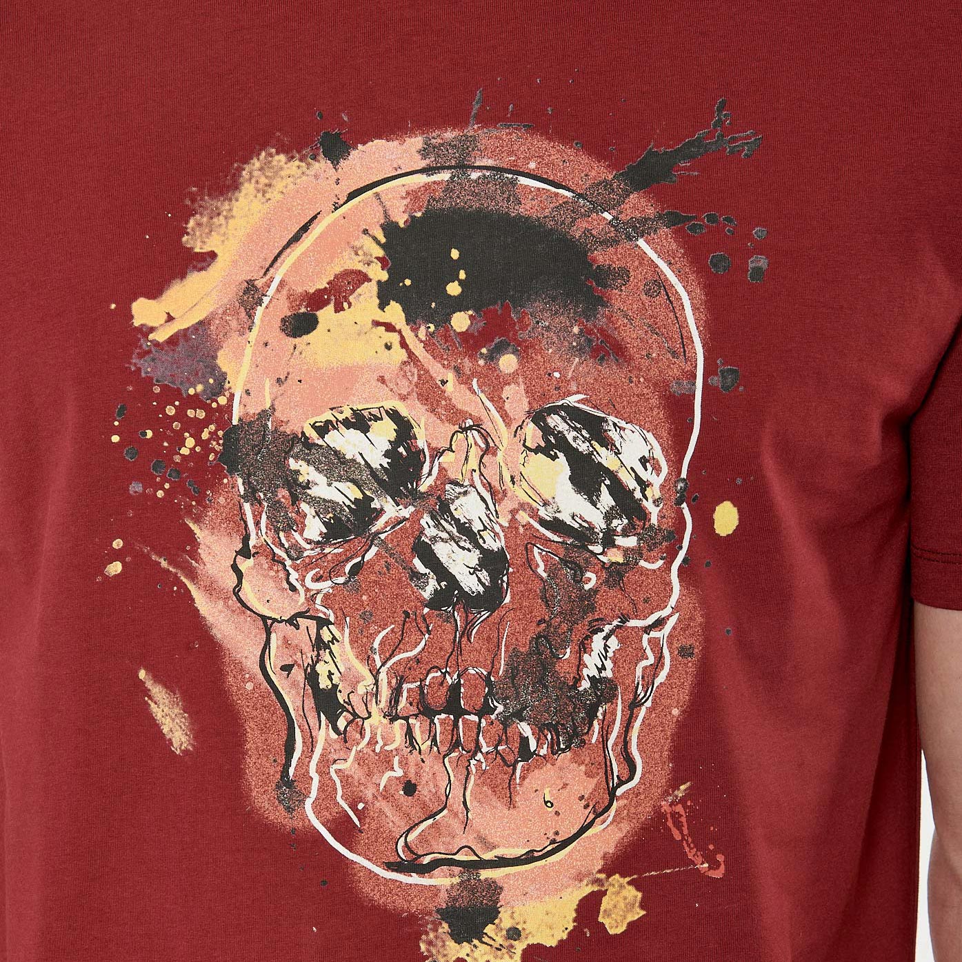 TAINT  T-shirt bordeaux homme 100% coton bio