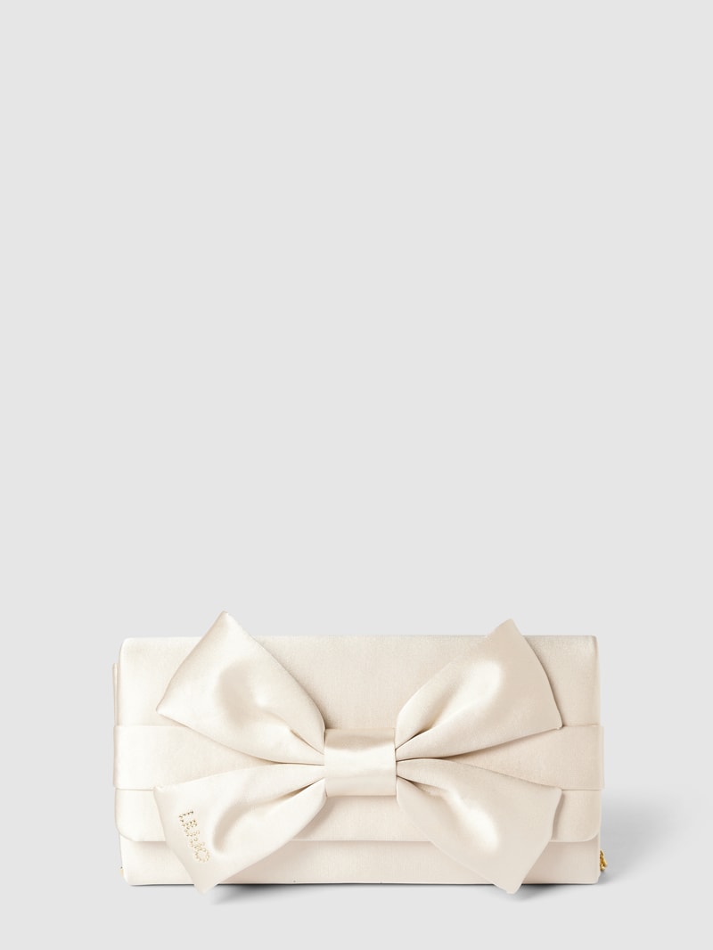 Clutch mit Schleifen-Detail in gold