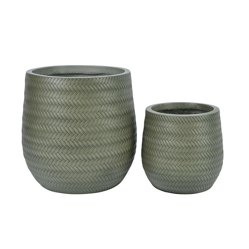 Home Potte ø 22 cm, grønn, Herringbone