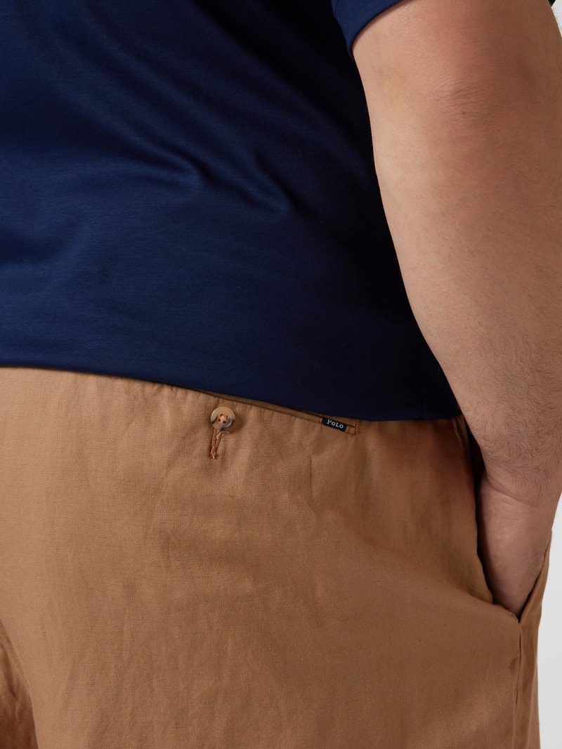 PLUS SIZE Chino-Shorts mit Leinen in khaki