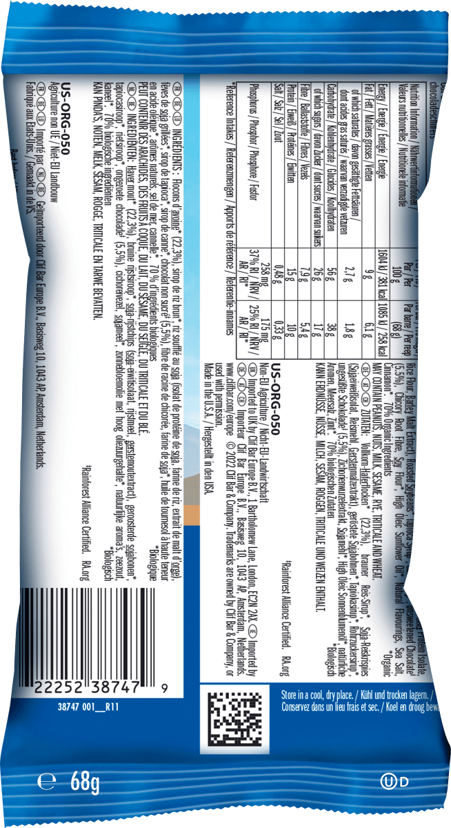 Energieriegel, Chocolate Chip, 68 g