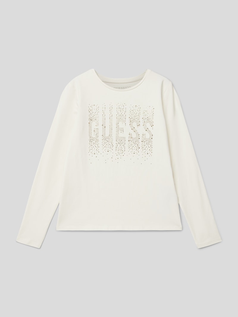 Sweatshirt mit Strasssteinbesatz in sand