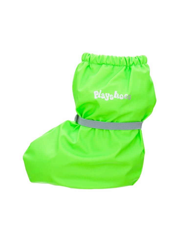 Playshoes Regenfüßlinge mit Fleece-Futter in Neongrün günstig kaufen