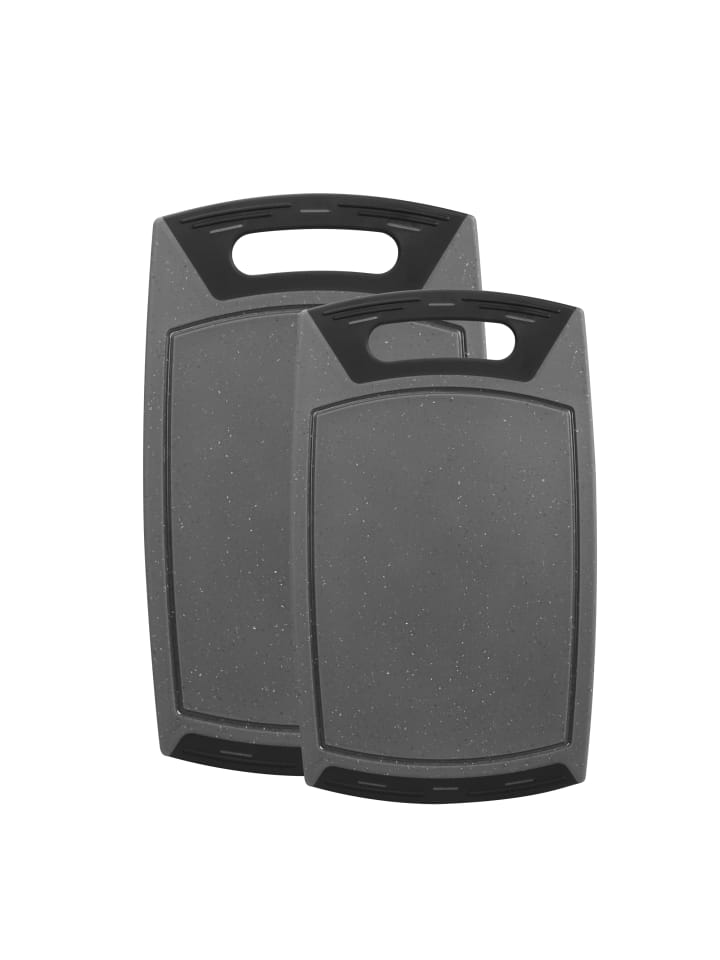 Stoneline Schneidebrett 36x22 und 42x25 cm Set 2-teilig in Schwarz günstig kaufen onesize