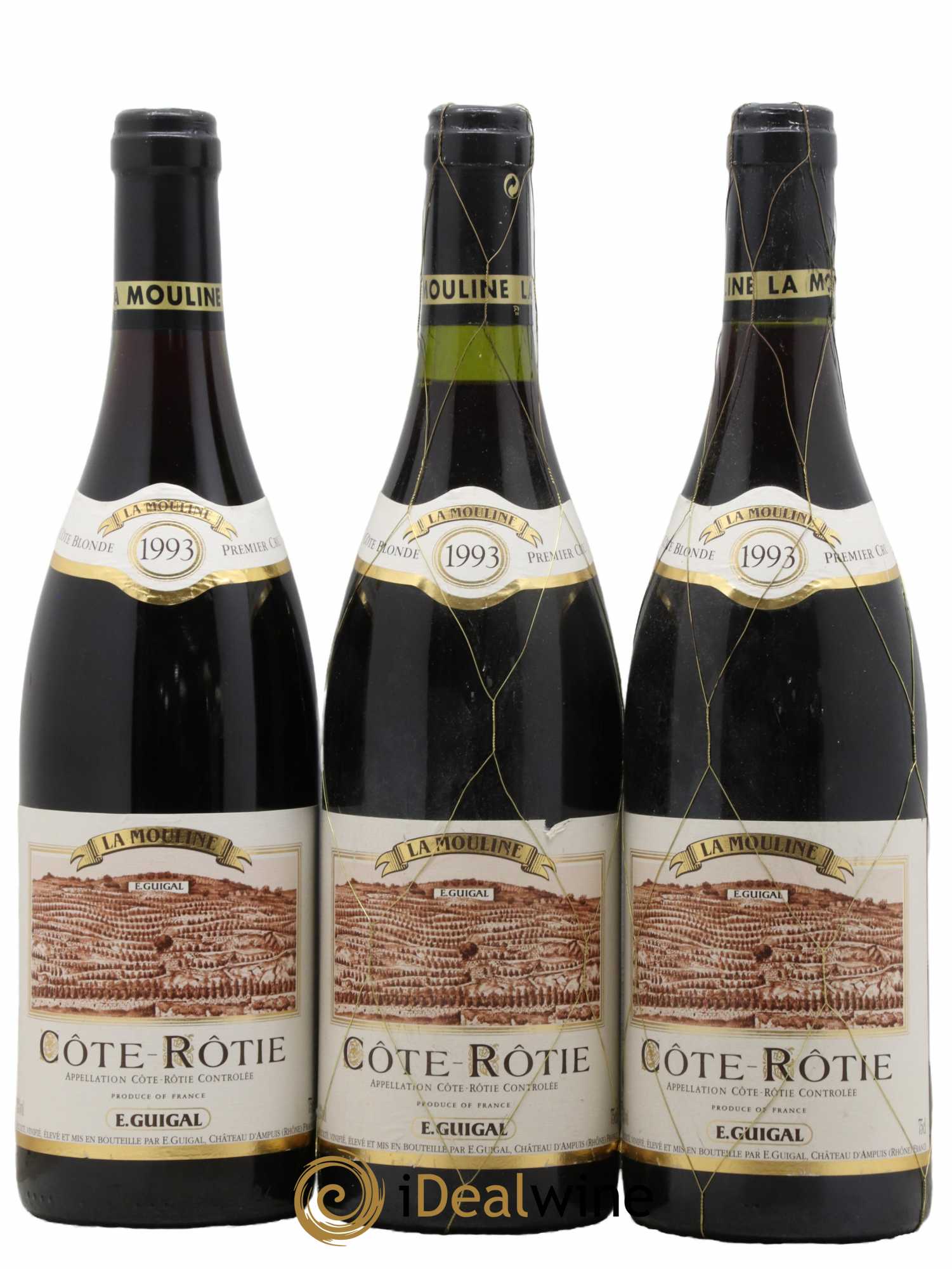 Côte-Rôtie La Mouline Guigal  1993 - Lot de 3 Bouteilles
